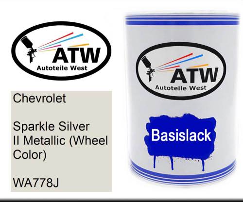 Chevrolet, Sparkle Silver II Metallic (Wheel Color), WA778J: 500ml Lackdose, von ATW Autoteile West.